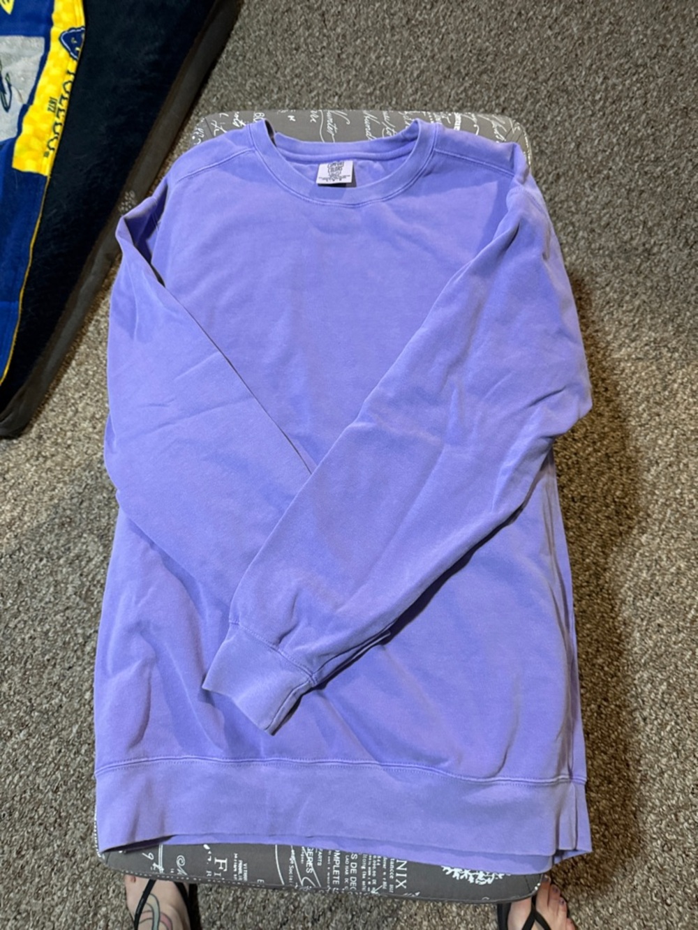 Unisex Large Violet crew neck sweatshirt